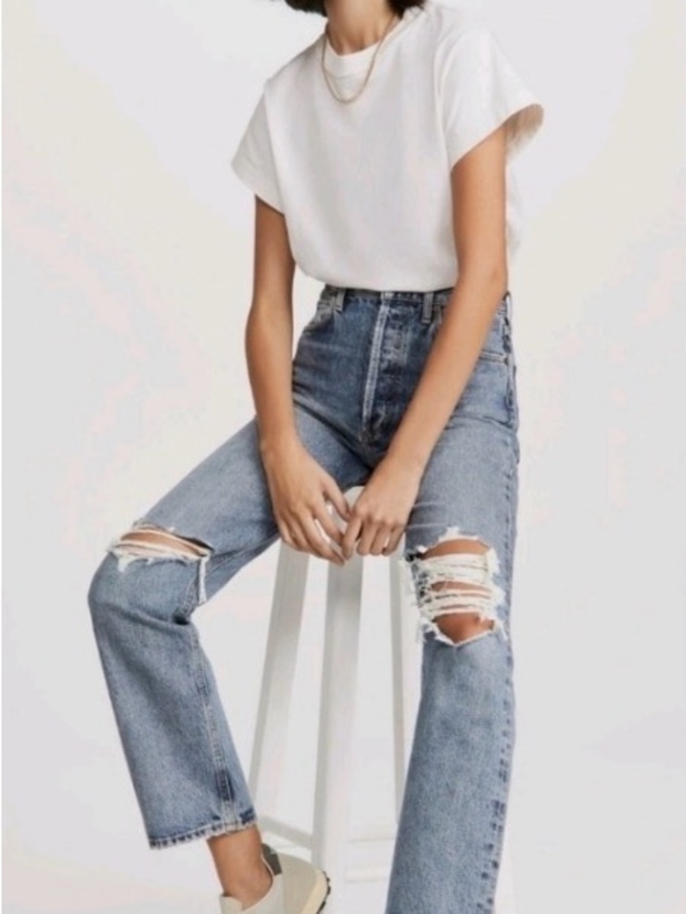 Agolde LANA distressed mid rise jeans